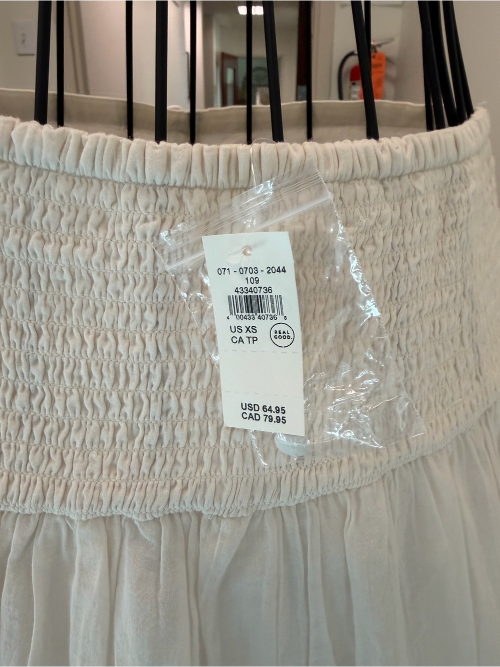 aerie Cream Tiered Button-Front Maxi Skirt - Picture 2 of 4